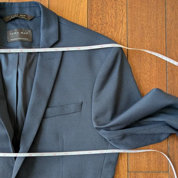 Zara Navy Lined Blazer - Picture 11 of 14